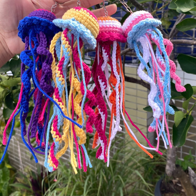 Água viva de crochê LGBTQIA+ Amigurumi em Oferta na Shopee