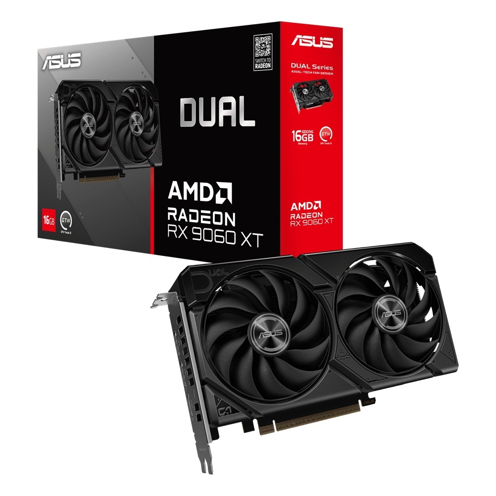 Placa de Vídeo Asus AMD Radeon RX 9060 XT Dual, 16GB, GDDR6, FSR, Ray Tracing, 9