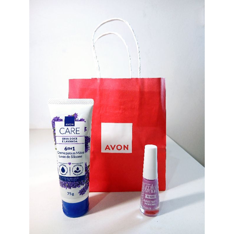 Creme Luva de Silicone Avon Hidratante Para Mãos Avon Care 75g ou Kit Presente Avon