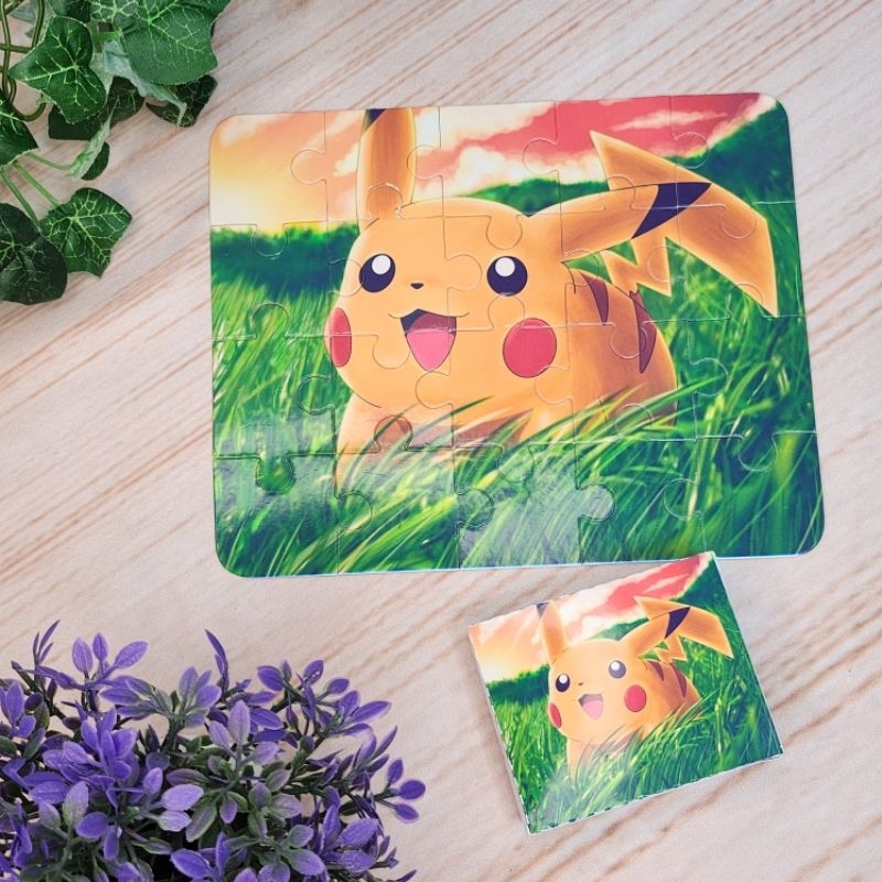 Quebra Cabeça Personalizado Pikachu l Lembrançinha Festa Infantil l Qualquer Tema l Festa Pokemon
