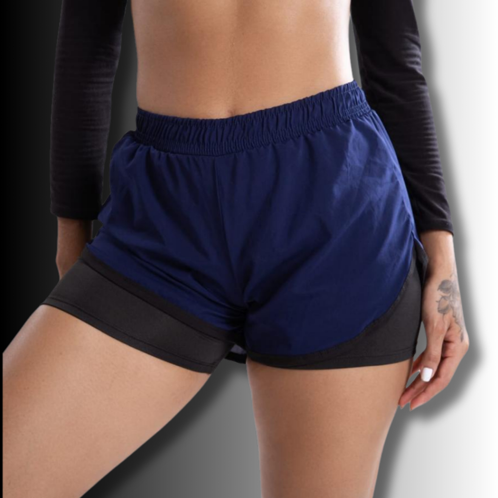 Shorts Compressão 2 em 1 Feminino Academia Caminhadas Corrida Bermuda Dupla - Envio Imediato