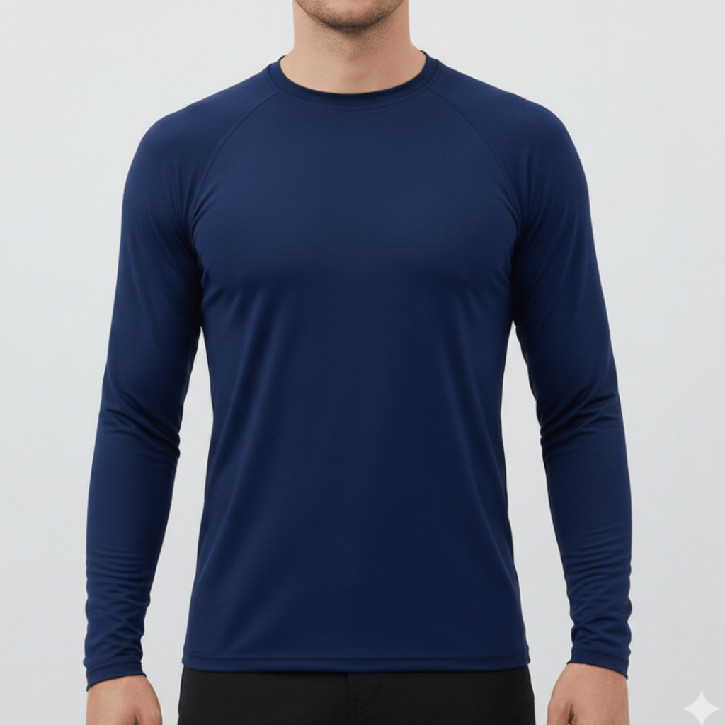 Camiseta Masculina Dry Fit Manga Longa 100%Malha Original Para Academia Trabalho Proteção U,V