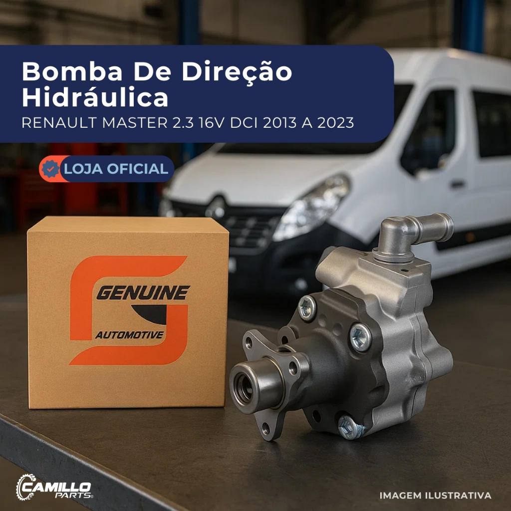 Bomba Direcao Hidraulica Automotive Renault Master 23 16V Nova Sem Polia 2013 Ate 2015