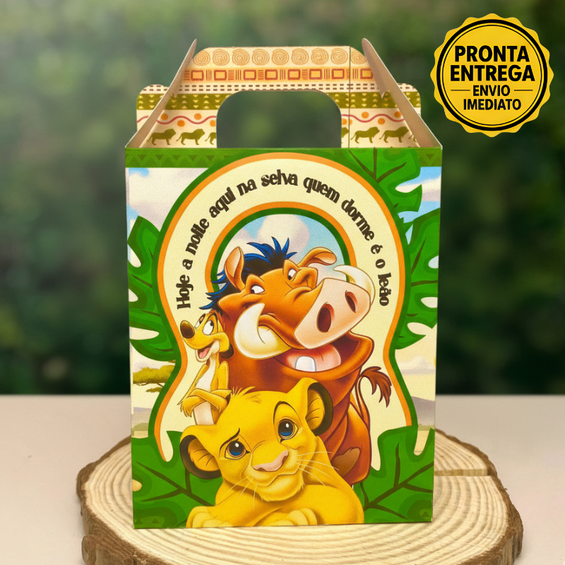 Personalizados REI LEÃO - CAIXA MALETINHA SURPRESA Pegue e Monte - Lembrancinhas para Festa