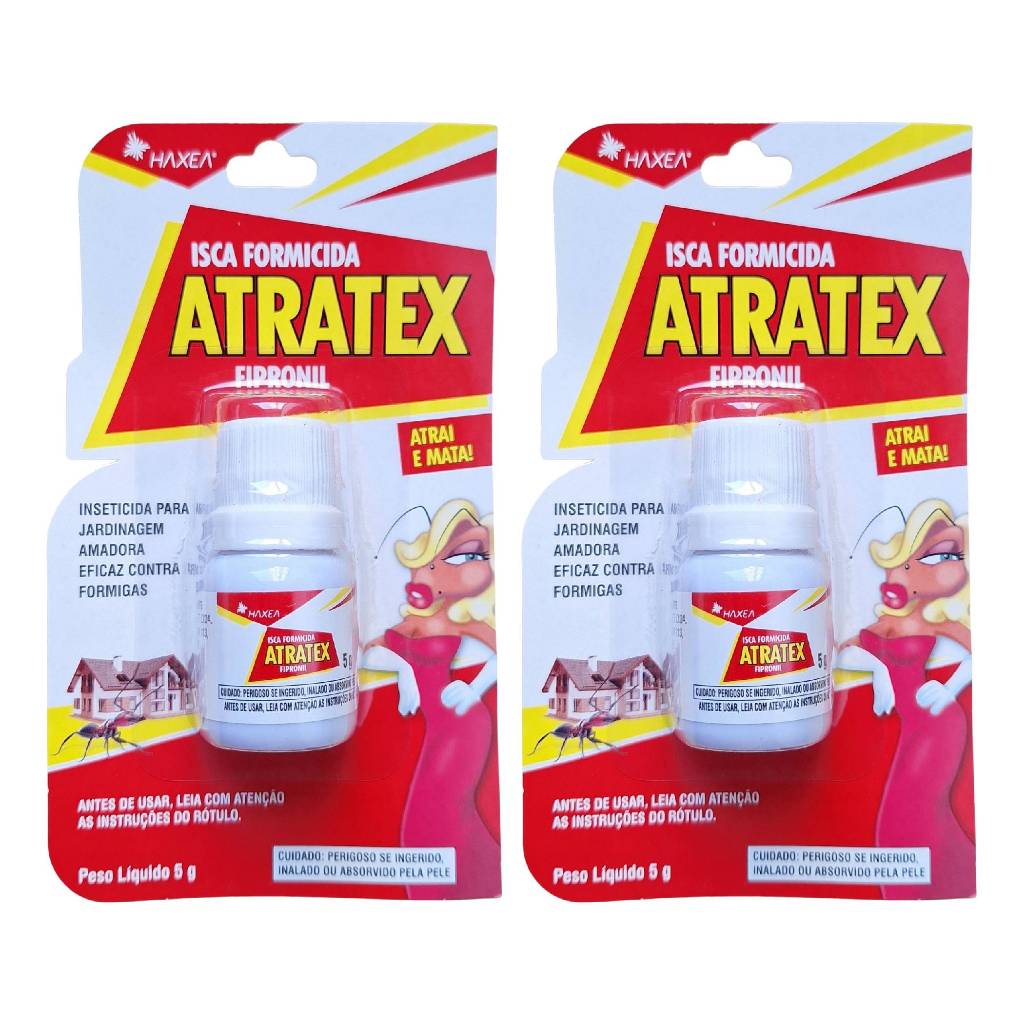 Kit 2 Isca Formicida Atratex Mata Formiga Doceira Doméstica e de Jardins 5g