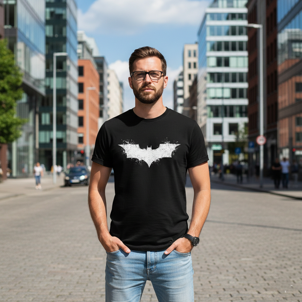 Camiseta Unissex Batman Camisa 100% Algodão Blusa Herói Morcego Geek Premium Casual Estampa Gotham