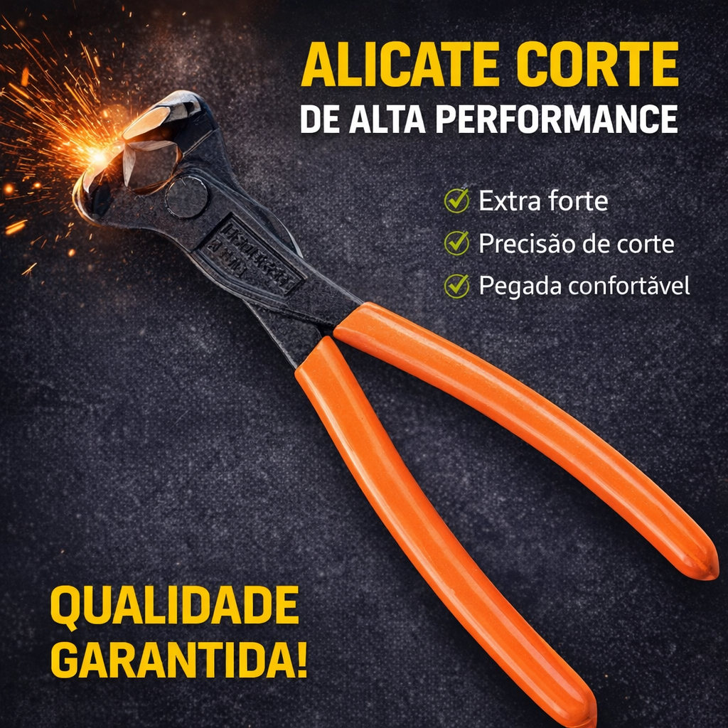 Alicate Torque Azulejista 8" 200mm Sparta Aço Carbono Corte 58HRC Cabo PVC Turquesa
