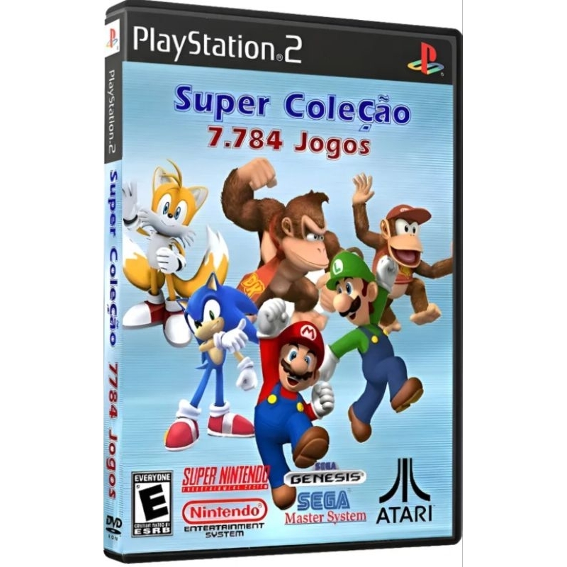 Coleção retro 7784 games 5 consoles ps2 game station em Oferta na Shopee