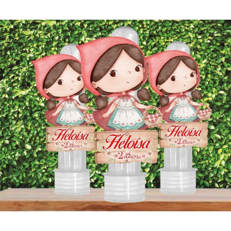 Aplique para tubete Chapéuzinho Vermelho personalizado - lembrancinha - festa - aniversário