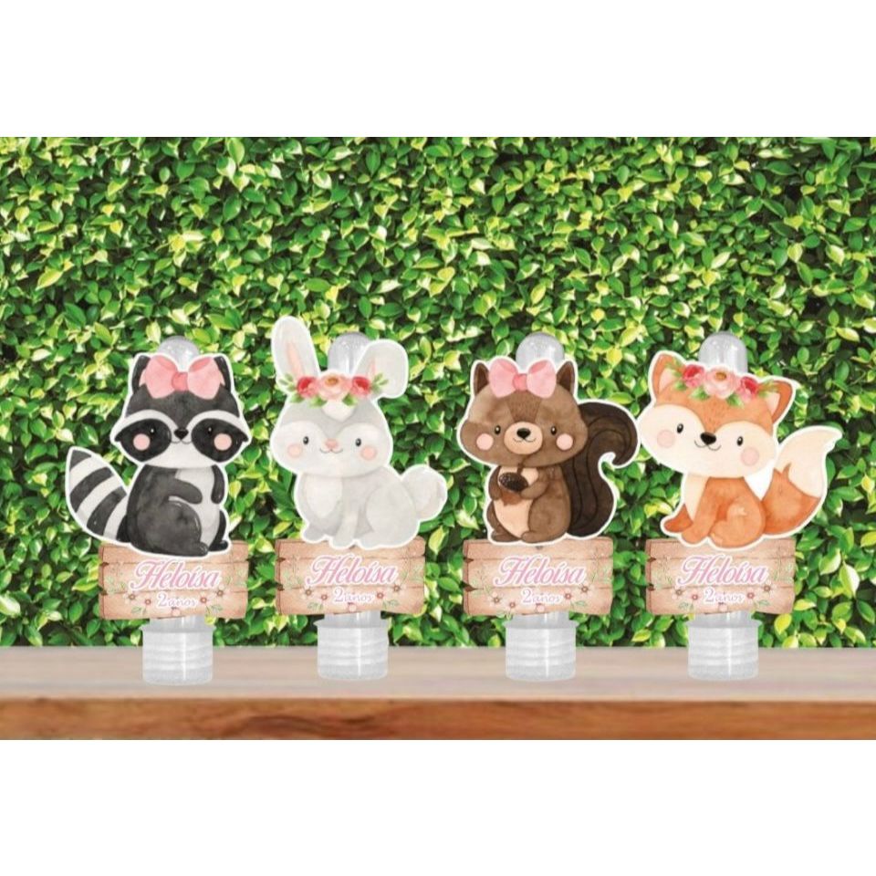 APLIQUE PARA TUBETES TEMA BOSQUE ENCANTADO PERSONALIZADO - LEMBRANCINHA FESTA - ANIVERSÁRIO INFANTIL