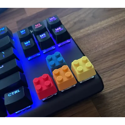 Keycap Estilo Bloco para Teclado – Acessório Gamer/Personalização ⌨️🧱✨