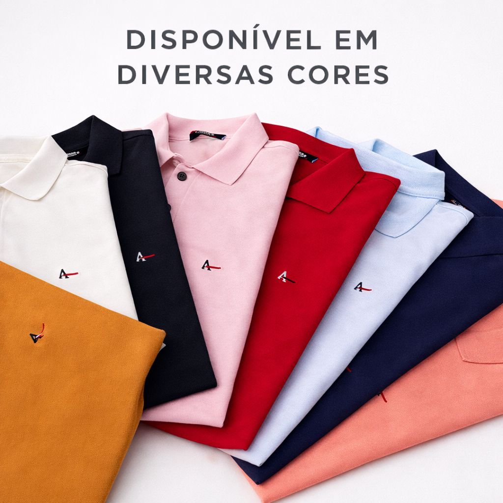 Camisa Polo Masculina Piquet – Premium, Conforto e Estilo – Diversas Cores em Oferta na Shopee