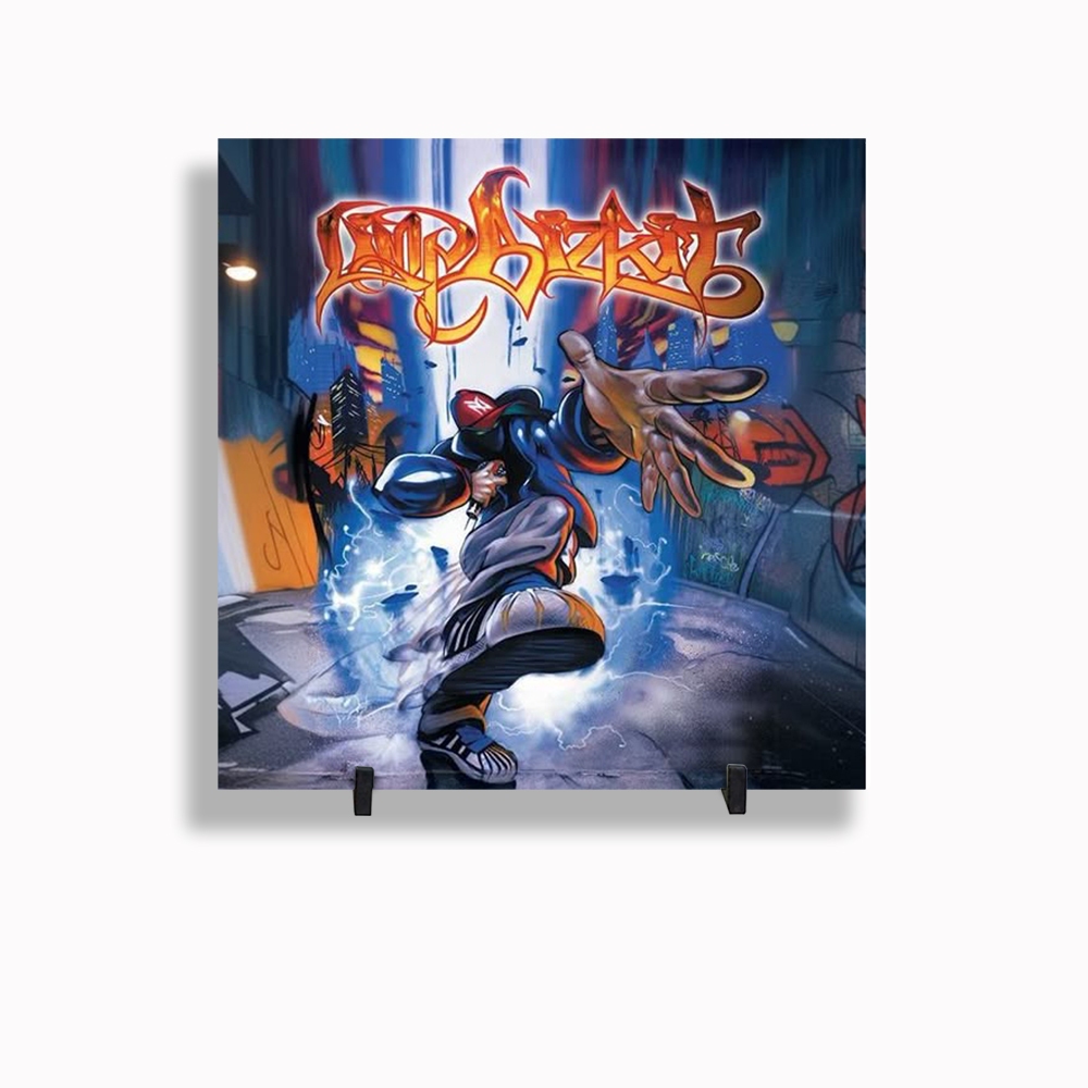 Quadro Azulejo Personalizado de Cerâmica 15 x 15 cm e Suporte Limp Bizkit Banda de Rock MOD 02