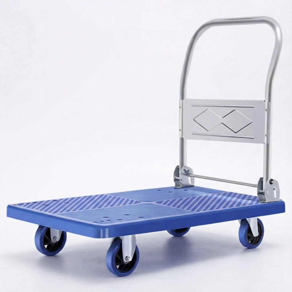 Carrinho De Carga Plataforma Dobrável Capacidade 300kg Aço