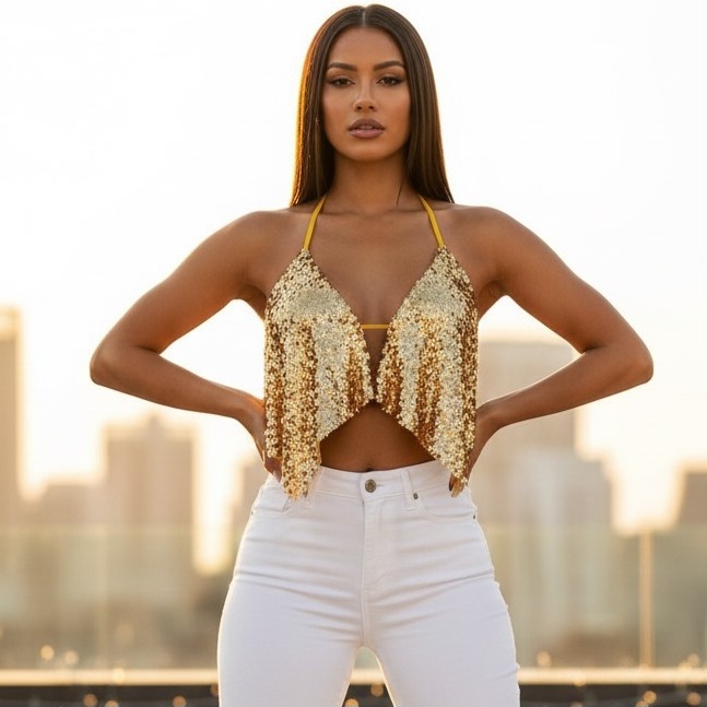 Cropped Brilho Frente Única: Onde Comprar | BuscaProdutos