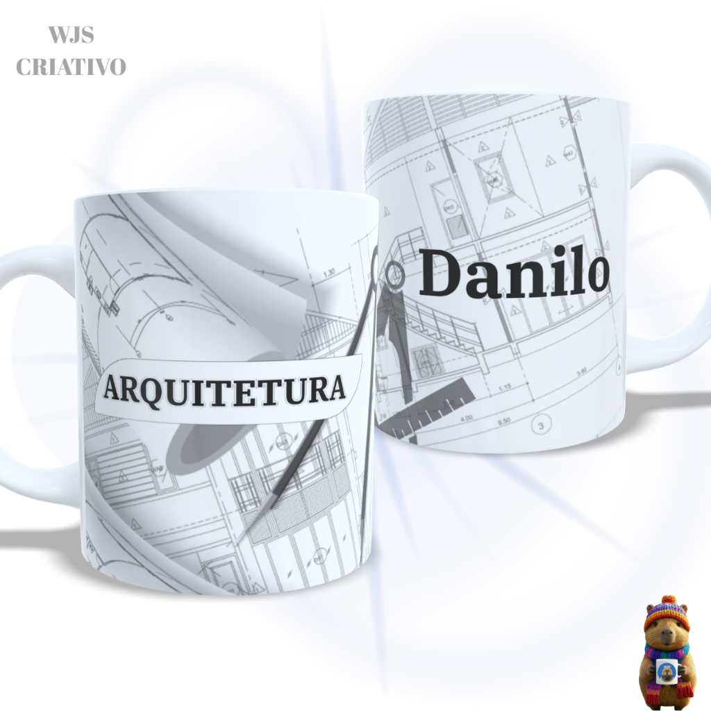 Caneca Arquitetura Xícara Personalizada para Arquiteto Presente de Aniversário Arquiteta