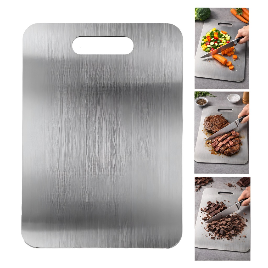 Tabua De Corte Cozinha Aço Inox Higiênica Carne Churrasco
