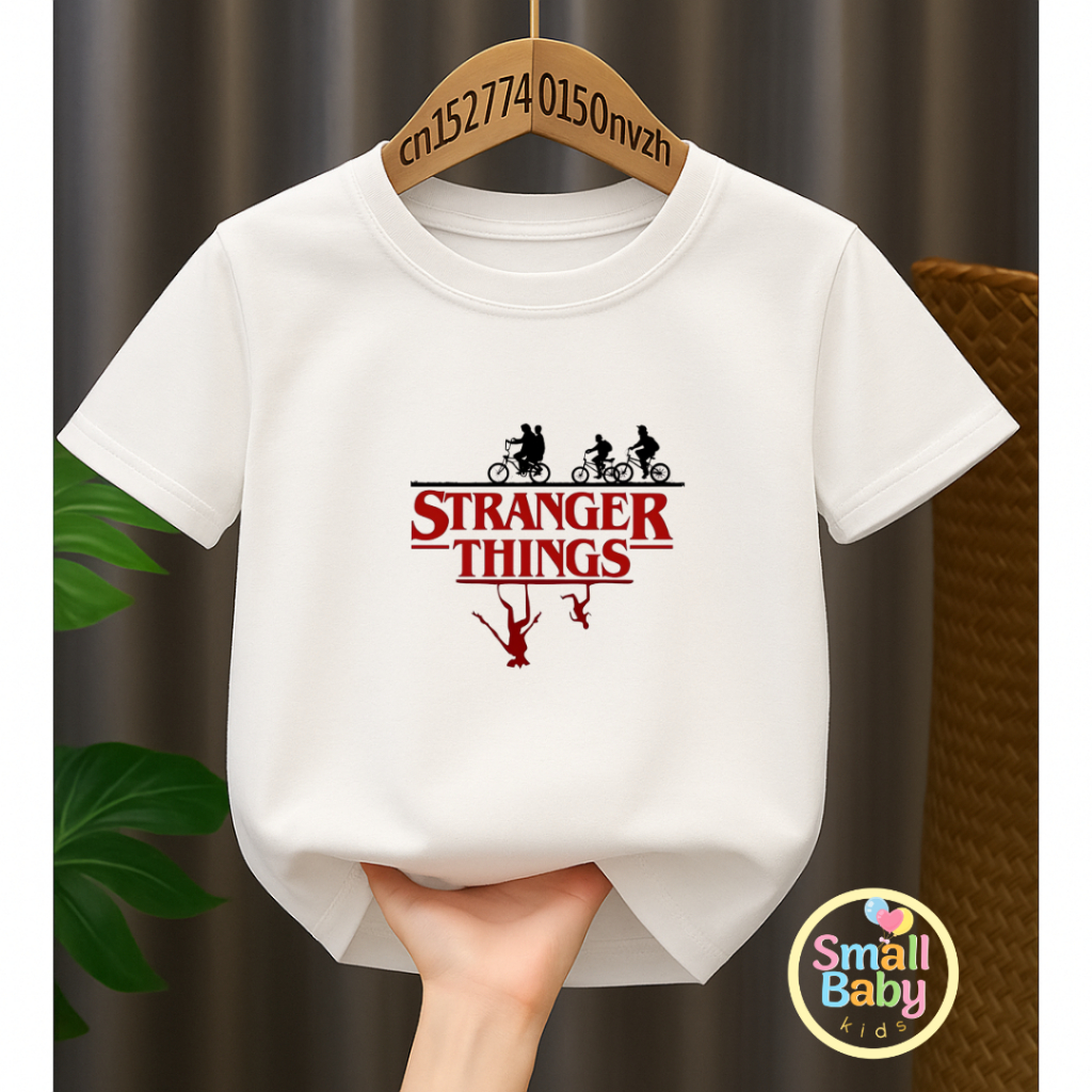 Camiseta Infantil Juvenil e Adulto Unissex Stranger Things Mundo Invertido Série 2025 Estampado em Oferta na Shopee