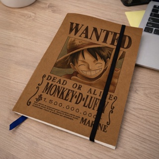 Caderno Sketchbook One Piece Procurado Luffy A5 (21x14cm) Capa Kraft Rústico + cartela de adesivos em Oferta na Shopee