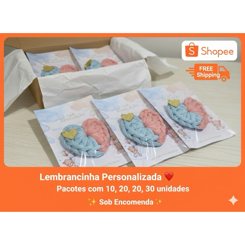 Lembrancinha Chaveiro Chá Revelação - Tag Acrílico Espelhado + Cartão Personalizado