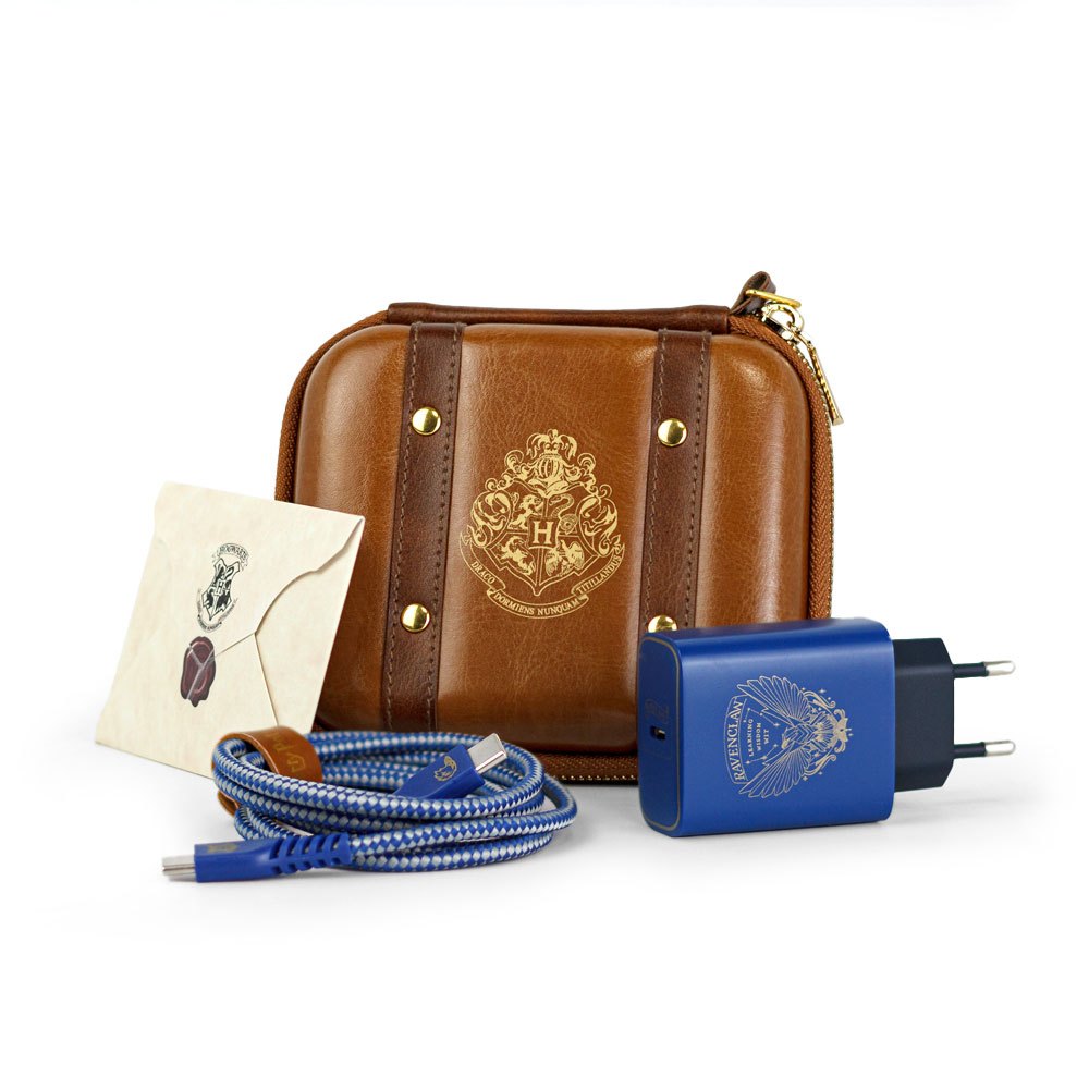 Kit de Carregamento com Estojo USB-C 33W Azul | Corvinal Harry Potter em Oferta na Shopee