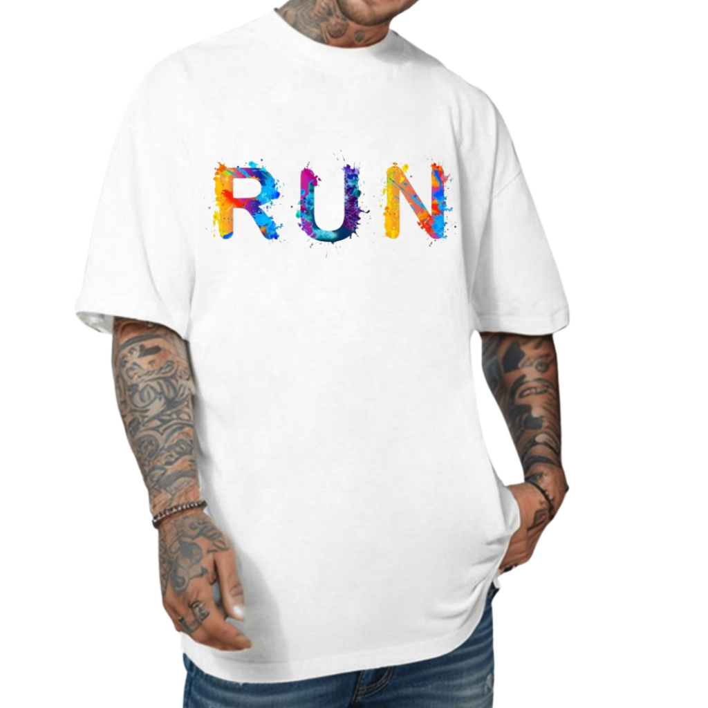 Camiseta Branca Run Camiseta Corrida Moda Fitness Moda Casual Algodão Premium Corrida Leve Lazer Tecido Macio Leve