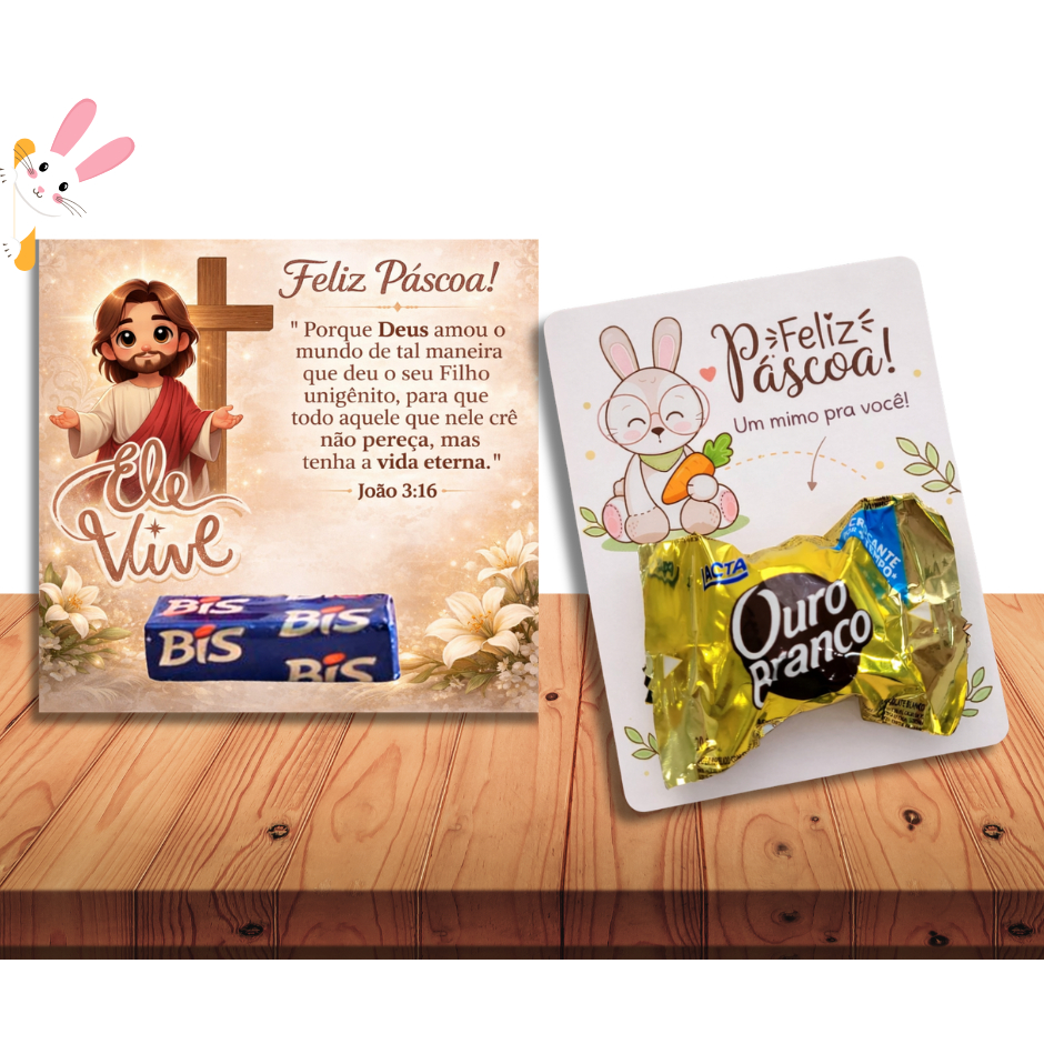 50  cartão para mimo páscoa ( bombom /chocolate ) NÃO ACONPANHA CHOCOLATE em Oferta na Shopee