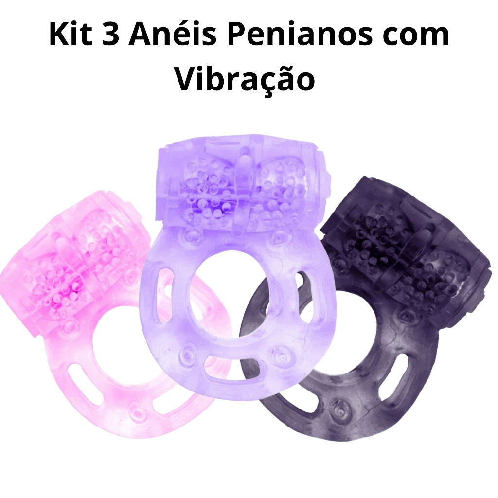 3 Unidades Anéis Penianos em Silicone para Casal Uso Confortável em Oferta na Shopee