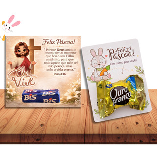 50  cartão para mimo páscoa ( bombom /chocolate ) NÃO ACONPANHA CHOCOLATE