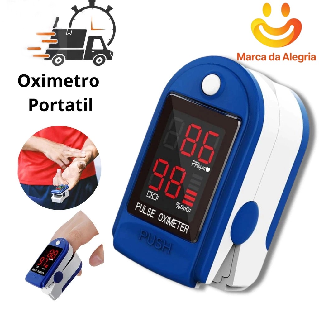 Oxímetro portátil dedo pulso monitor de saturação de oxigênio no sangue display led oxímet