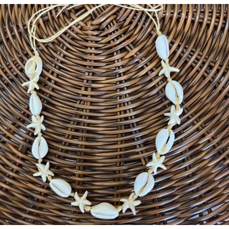 GARGANTILHA CHOKER ARTESANAL DE BUZIOS NATURAL E ESTRELA DO MAR FECHO REGULÁVEL EM AMARRAÇÃO MODA PRAIA em Oferta na Shopee