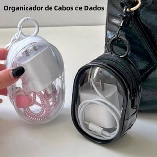 Armazenamento De Carregador De Cabo De Dados Bolsa Organizador Portátil De Fone De Ouvido Externo em Oferta na Shopee
