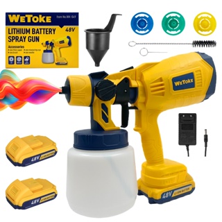 Pistola Pulverizadora Tinta Bateria 48v 2 Baterias 1000ml Amarelo 127/220v em Oferta na Shopee