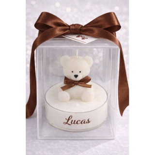 Vela Ursinho Personalizada – Lembrancinha Especial ✨ Vela Aromática em formato de ursinho, lembrancinhas chá de bebê em Oferta na Shopee