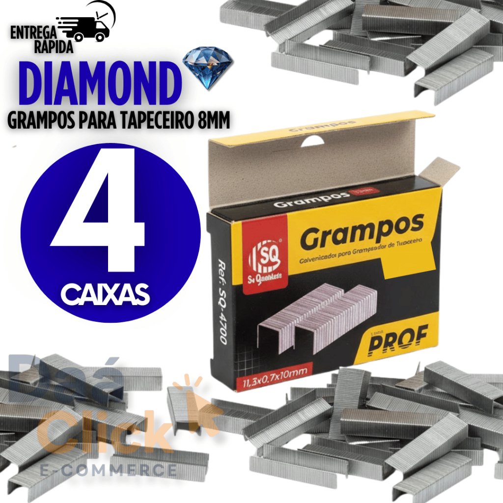 Grampo Reforçado 8 MM Para Grampeador Tapeceiro Estofado Madeira Galvanizado Profissional caixa com 1000 em Oferta na Shopee