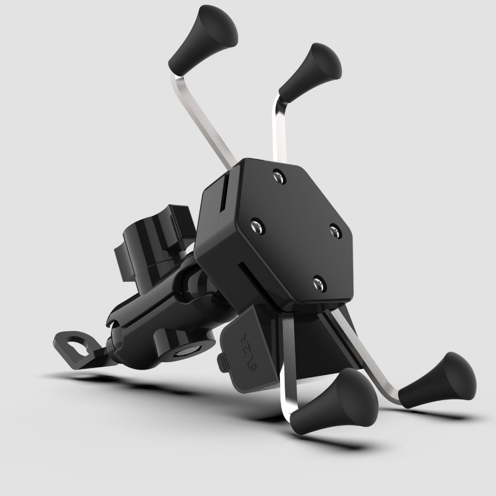 Suporte Universal Aprovado Anatel para Moto - Stallion, Carregador Turbo USB