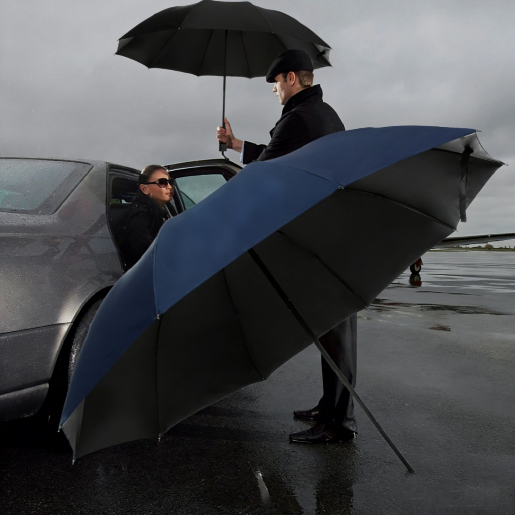 Guarda-chuva grande duplo extra reforçado 12 Hastes Chuva Automático Sombrinha Grande Dobrável em Oferta na Shopee