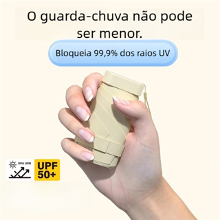 Mini Guarda Chuva Cápsula Portátil 6-Bone UPF50+ Praia MDL01 em Oferta na Shopee