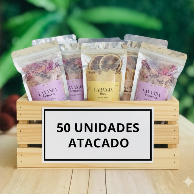 Kit 50 Sais de Banho Natural (restaurar energias) Atacado
