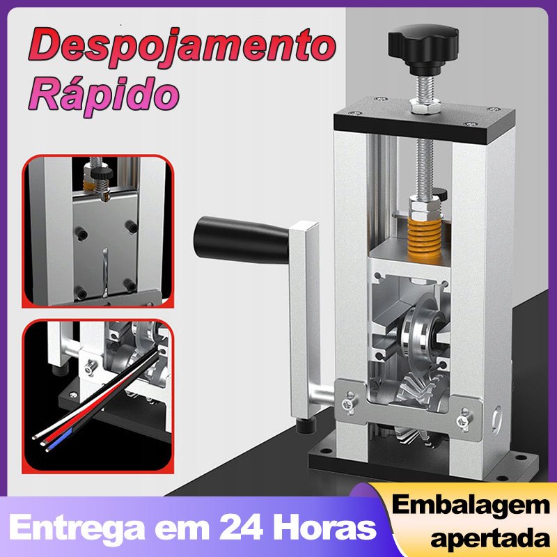 Decapador Manual De Fios Para Uso Doméstico De Descascador Elétrico De Cabos Com Suporte De Manivela Furadeira em Oferta na Shopee