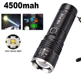 Lanterna Tática QEC 1053 LED 30W Zoom Telescópico 3km Recarregável USB 5 Modos Ultra-Longo Alcance Resistente à Água