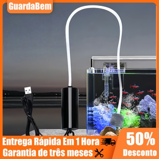 Bomba De Oxigênio Ar USB Aquário Bomba Aeradora Silenciosa Doméstica Com Filtro De Esponja Tanque em Oferta na Shopee