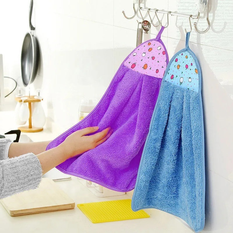 Toalha de Microfibra Bate Mão - Alça para Pendurar, Limpeza de Cozinha em Oferta na Shopee