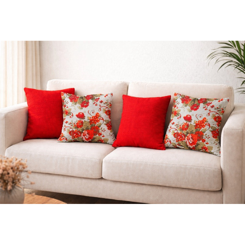 Kit com 4 Capas de almofadas 45x45cm com ziper invisível - Decoração pra sofá e sala