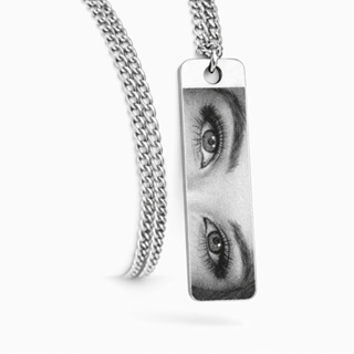 Colar Cordão Corrente Olhar Personalizados Masculino Feminino Pingente Aço inoxidável Pode Molhar em Oferta na Shopee