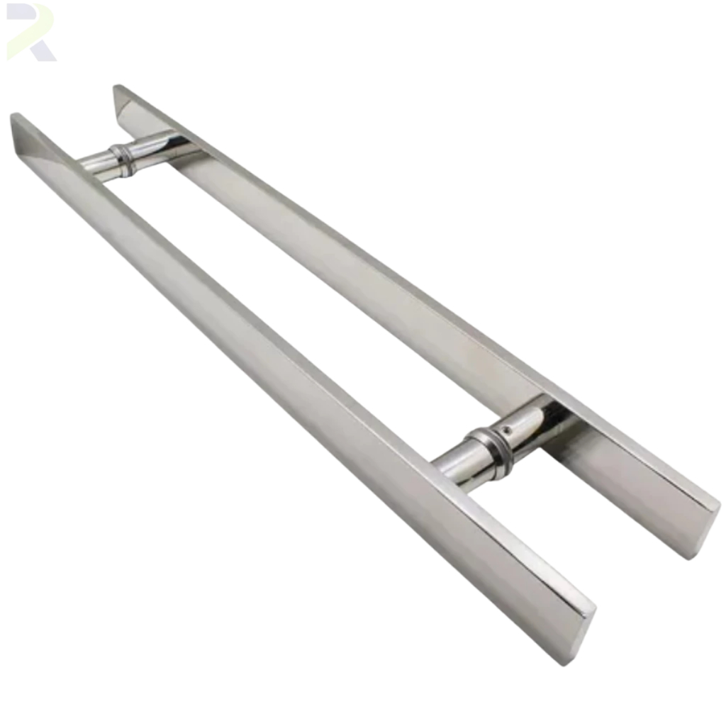 Puxador Alumínio Para Porta Vidro ou Madeira ou Pivotante Barra Chata 30cm á 60cm Comprimento em Oferta na Shopee