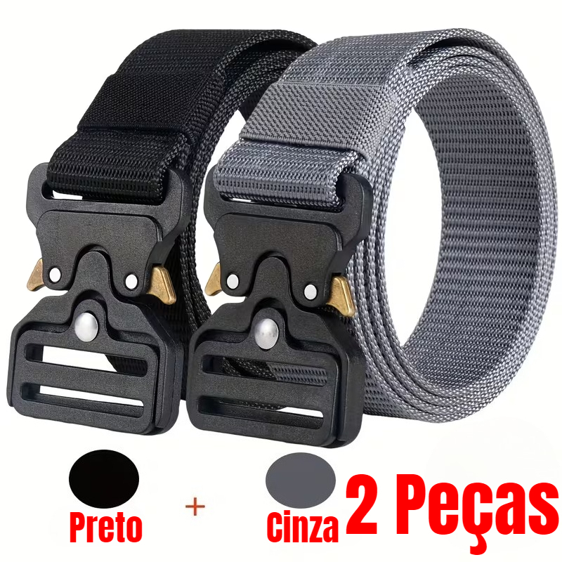 KIT 2 Cinto Tatico Nylon Masculino Leve Respirável Ideal para Trabalho Treino Uso Casual com Fivela Rápida em Oferta na Shopee
