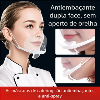 10 Peças Máscara Acrílica Transparente - Estética para Maquiagem Manicure