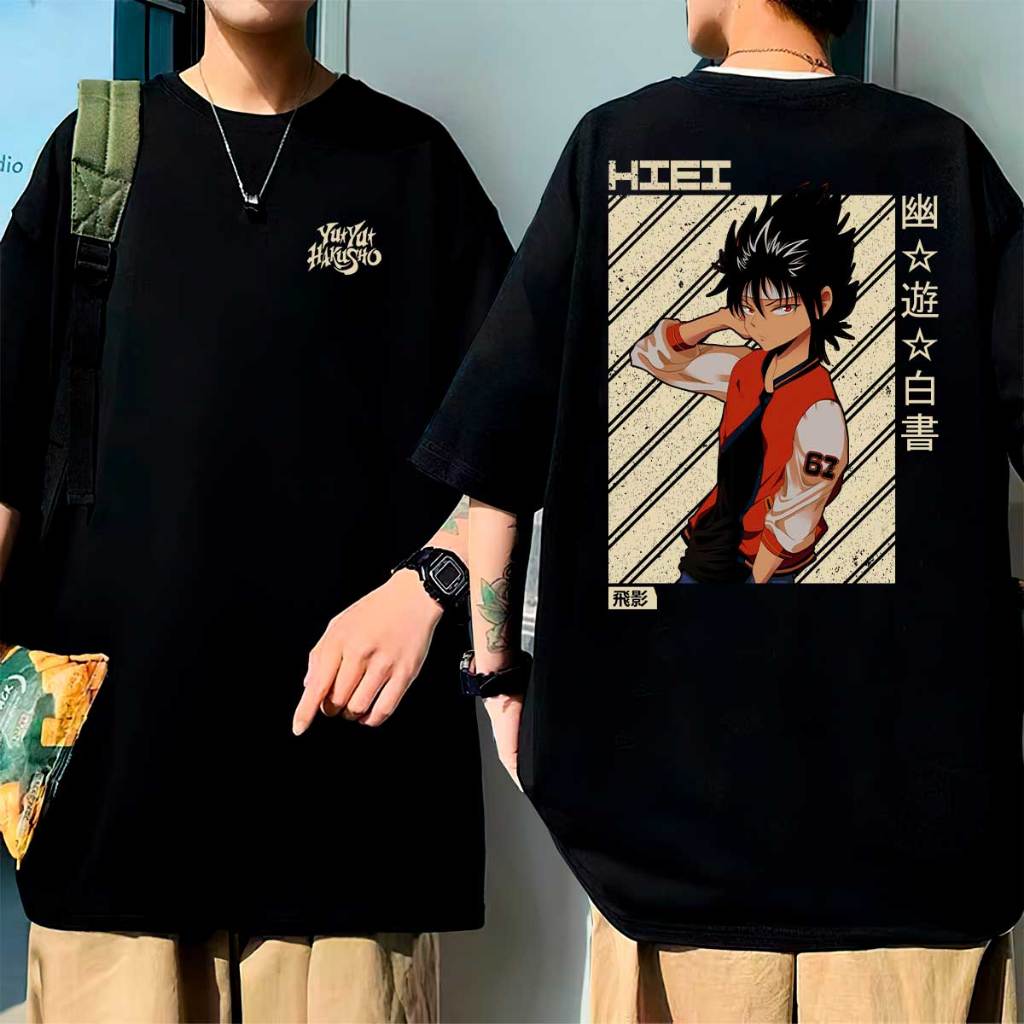 Camisa Oversized Estampada Anime Yu Yu Hakusho Personagens Variados Camisa 100% Algodão Unissex