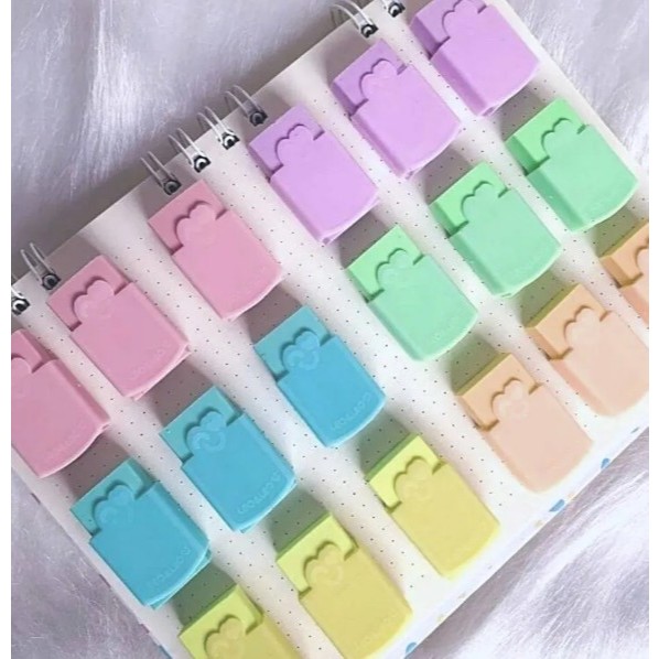 Borracha Plástica Color  Com Capinha -kit Com 12 Unidades